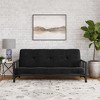 RealRooms Henry Square Metal Arm Futon with 6" High Density Polyester Fill Mattress - 2 of 4