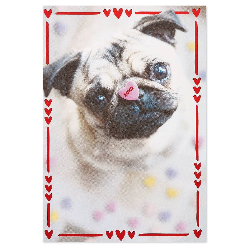 Valentine&#39;s Day Card Pug with Candy Heart, 5 of 7