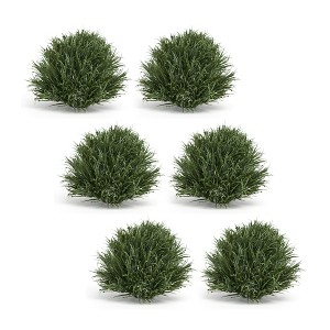 Spring Grass Half Orb Set of 6, Plastic Greenery Decor, 8" Faux Floral Accents by Melrose - 1 of 2
