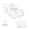 GlasFlength Seating Sets Modern Lounge Set with Stylish Comfort for Patio or Indoor Living Spaces, White,59”*39”*33" - 3 of 4