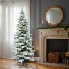 Vickerman Flocked Utica Fir Slim Artificial Christmas Tree PreLit - 4 of 4