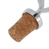 Unique Bargains Bottle Stopper Aluminum Alloy Wood Silver Tone Brown 3.23"x1.57"x0.79" 1 Pc - 3 of 3