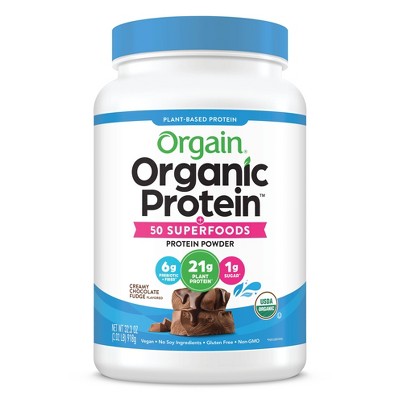 Orgain Organic Protein + Superfoods Plant Based Powder - Creamy Chocolate Fudge - 32.3oz
