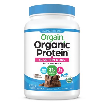 Orgain Organic Protein + Superfoods Plant Based Powder - Creamy Chocolate Fudge - 2lbs
