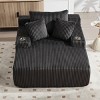 Oversized Corduroy Chaise Lounge Chair, Deep Seat Sleeper with USB & Cup Holders, 48" Wide No Assembly Sofa-3irtyhousy - 3 of 4