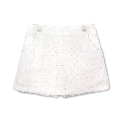 Hope & Henry Girls' Button Front Skort, Infant