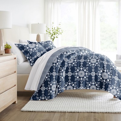 Paisley & Medallion Stripe Reversible Patterned Soft Comforter Sets, Machine Washable - Becky Cameron