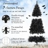 Resenkos Large Black Artificial Halloween Christmas Tree with Cool White LEDs - Black - 3 of 4