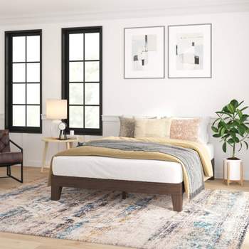 Amalia Solid Wooden Platform Bed with Wooden Support Slats - Taylor & Logan
