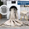 Acekool 8x10 Modern Abstract Area Rug, Non-Slip, Washable, Low-Pile, Stain-Resistant Carpet for Living Room, Dining, Nursery, Brown - 2 of 4