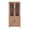 Okak Glass Door Wooden Bookshelf Cainet Organizer with Adjustable Shelves,Display Bookcase Storage Rack for Office,Living Room - 4 of 4