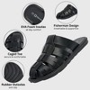 Alpine Swiss Marlin Mens Fisherman Sandals Vegan Leather Dressy Summer Slides Anti Slip Water Resistant Flat Beach Shoes Black 11 - 2 of 4