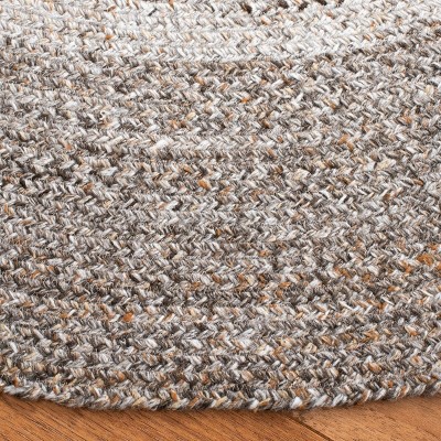 Handwoven Easy Care Brown & Beige Synthetic Braided Rug - 3' Round