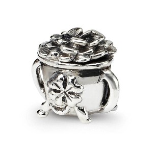 Black Bow Jewelry Sterling Silver Pot-of-Gold Bead Charm - 1 of 3