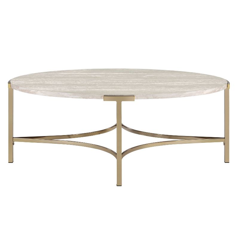 Grand Canal Modern Oval Coffee Table Champagne - miBasics, 6 of 11
