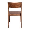 Knoll Dining Chair Brown Treasure Trove Accents: Acacia Wood, 34.5" Floor-to-Seat, No Assembly Required - 4 of 4