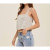 Women's Sequin Relaxed Crop Tank - WISHLIST - 3 of 3
