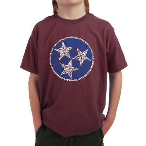 LA Pop Art Boy's Word Art T-shirt - Tennessee Tristar - 1 of 4
