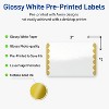 Avery Printable Rectangle Labels, Gold Edge Dots, 2" x 3", Glossy White Rectangle Labels, Permanent, Laser/Inkjet, 80ct, Great for Product Labels - 2 of 4