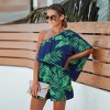 Women's Tropical One-Shoulder Romper with Palm Leaf Print - Cupshe - 2 of 4