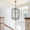 TOBILI 18" Modern 8-Light Black Gold Geometric Pendant Chandelier, Adjustable Hanging Light for Living Room, Dining Room,Kitchen (No Bulbs) - 2 of 4