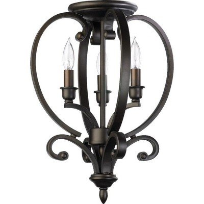 Quorum Lighting Bryant 3-Light Pendant, Oiled Bronze, 12.5W, 16.5H