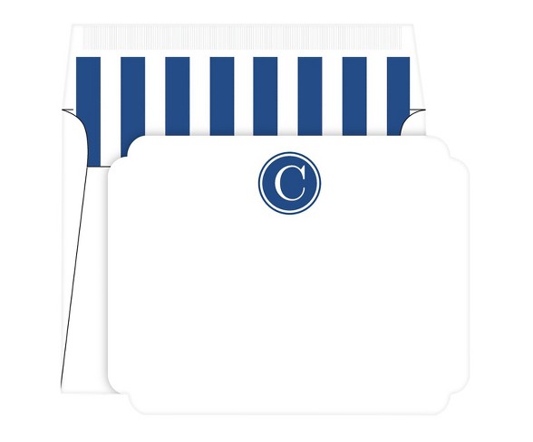 Die-Cut Social Set Preppy Stripe Monogram - C