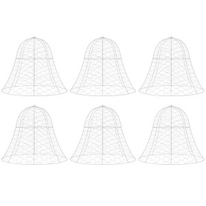 Outsunny Garden Chicken Wire Cloche, 16" x 13" Stackable Animal Plant Protectors, 6 Pack of Metal Crop Cages to Keep Animals Out - 1 of 4
