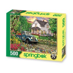01595 500 Piece Jigsaw Puzzle Sun Kissed Cabin for sale online Springbok 