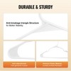 Wikineon 0.2 In Ultra-Thin, 50 Pack White Plastic Hangers With Stable Triangular Top Structure & Wider Notch Design, Non-Slip Space Saving Hangers - 4 of 4