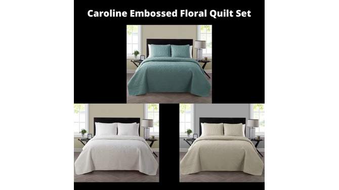VCNY Caroline Embossed Quilt Set, 2 of 6, play video