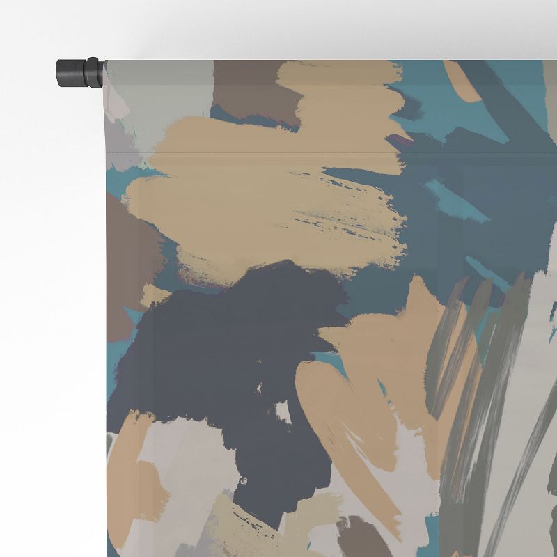 Ninola Design Artistic Texture Blue Gold Single Panel Sheer Window Curtain - Deny Designs, 4 of 7