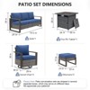 Buenhomino 6 Piece Patio Furniture Set with Fire Pit Table, Outdoor Sectional Conversation Sets Wicker Rattan Sofa with 4'' Thickened Cushion - 3 of 4