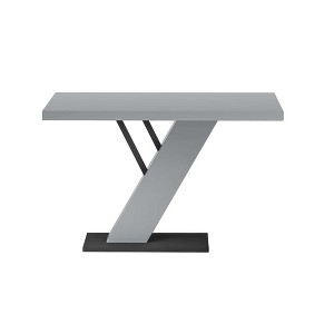 Chintaly Imports,Slanted Gray Wooden Pedestal - 1 of 4
