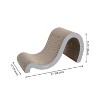 THE LICKER STORE Kona Modern Cardboard Double-Sided Wave Cat Scratcher with Catnip - 4 of 4