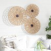 Set of 3 Seagrass Plate Handmade Woven Basket Wall Decors Brown - Olivia & May: Coastal Style, Nautical Decor - 3 of 4