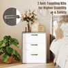Costway 3 Drawer Dresser Chest of Drawer Storage Cabinet with Wide Storage Space Organizer - 2 of 4