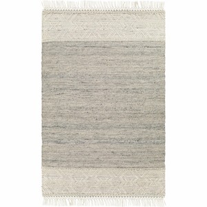 Hauteloom Cream Magnaga Wool Blend Braided Tassel Area Rug - 1 of 4