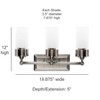 Sunset Lighting Esquire Three Light Vanity - Clear Glass, Dimmable with Antique Gunmetal Finish - 3 of 4