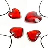 Mullike Chunky Heart Choker - Black Velvet Bow Pendant Y2K Necklace for Women - 2 of 4
