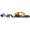 CAT Caterpillar CT660 Day Cab Tractor Blue Met w/Trailer & CAT 315C L Hydraulic Excavator 1/87 Diecast Model by Diecast Masters - 3 of 4