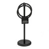 Home Mart Goods Matte Black Stainless Steel Double Ring Fingertip Towel Holder With Heavy Base - 2 of 4