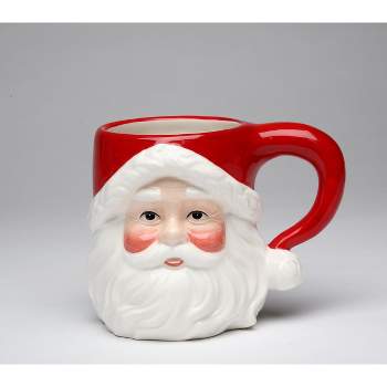 Kevins Gift Shoppe Ceramic Christmas Holiday Santa Mugs ( Set Of 4 )