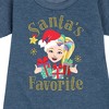 JoJo Siwa Santas Favorite Graphic Short Sleeve Fleece Dress - Heather Navy - 4T - 2 of 3