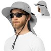 SUN CUBE Sun Hat for Men, Wide Brim Fishing Hat Neck Flap Cover Men, Women, Hiking, Camping, Sun Protection UV, Gardening - 2 of 4