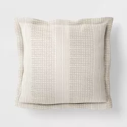 DuraSeason Fabric™ Deep Seat Pillow Back Cushion Geo Stripe Neutral - Threshold™