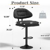 NicBex Set of 2 Bar Stools for Kitchen Island,Adjustable Counter Bar Stools with Back,Bar Chairs for Dining Rooms,Kitchens Islands - 3 of 4