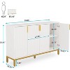 KTMBDW Sideboard Buffet Cabinet with Storage, 4 Doors Wood Entryway Cabinet, Modern Accent Cabinet with Adjustable Shelves for Living Room, Kitchen - 4 of 4