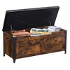 Storage Bench, 39.4" Retro Wooden Storage Chest with 2 Safety Hinges, Loads 300 lb, Easy Assembly, Storage Ottoman Bench - 3 of 4
