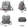 Women's large capacity backpack, suitable for commuting to work and traveling, Grey - 2 of 4